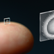 The itsy-bitsy camera, with a representation of its nano-scale optical antennae at right.